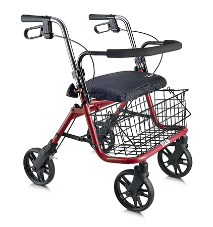 Evolution Series 4 Wheeled Rolling Walker Rollator with Large Front Basket Blowout - Senior.com Rollators